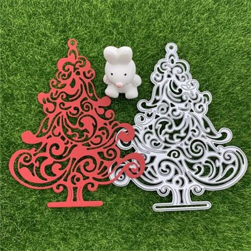 Prosperous atmosphere Christmas tree hand-embossed DIY album scrapbook greeting card decoration metal cutting mold