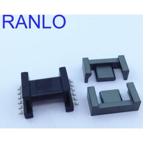 EPC19 SMT HF transformer frame EPC bobbin+ PC40 soft magnetic ferrite core, 12pin (6+6)