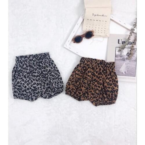 2019 new wholesale boys girls leopard shorts corduroy spring summer fashion kids shorts 1-6t HI237