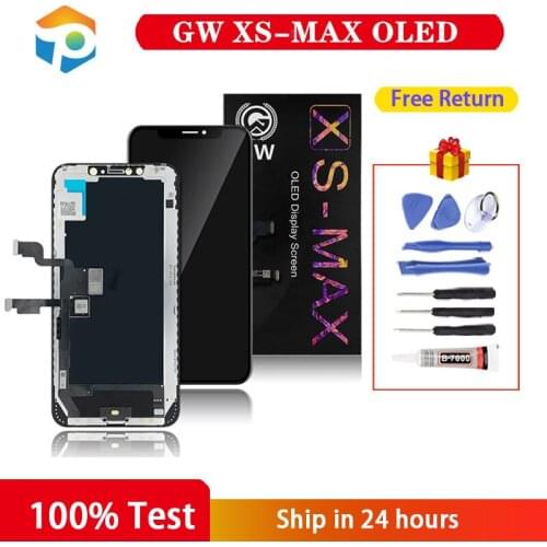 AAA+++ OLED For iPhone XS MAX LCD Screen Replacement Display With 3D Touch Assembly True Tone No Dead Pixel GW
