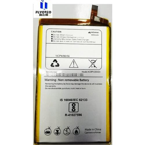 Brand new High Quality 3050mAh ACBPN30M03Battery For Micromax ACBPN30M03 Mobile Phone