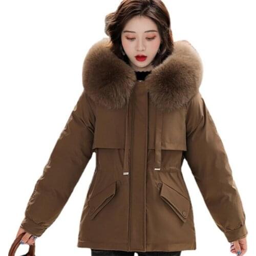 Warm coat winter parka Top fashion Woman Coat Thick wool liner Cotton Padded Jackets windproof cold-proof Jacket Outwear