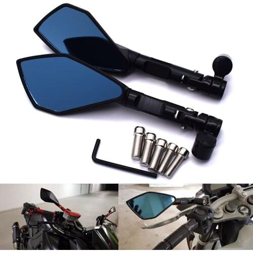 Universal 8mm 10mm Aluminum CNC Motorcycle rearview mirror For Yamaha FZ6 FZ1 FZ8 XJ6 MT-09 MT-07 Honda CB919 CB1000R CBR600RR