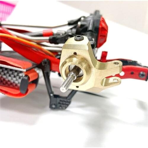 1pair Heavy Duty Brass Steering Knuckle Front Steering Cups for 1/10 Axial SCX10 II 90046 RC Car Accessories