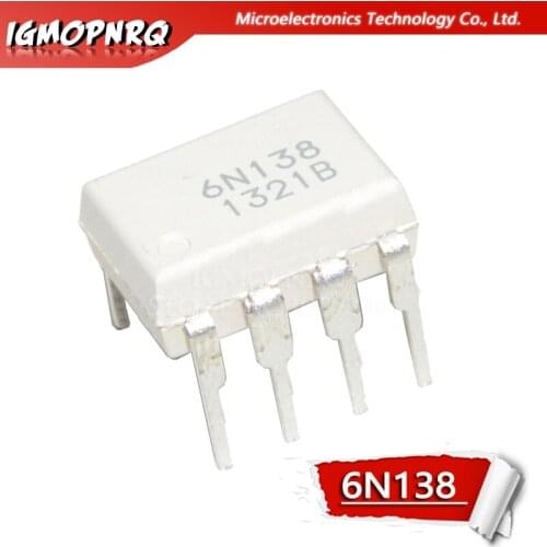 10PCS 6N138 DIP8 DIP photoelectric coupler new and original