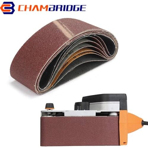 10Pcs 75mmx533mm Sanding Belts 40-400 Grit Aluminium Oxide Sander Sanding Belts 3"x21" for Polishing Sand Belt Machine