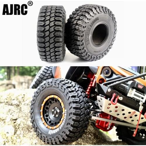 4Pcs 1.9 Inch 125mm 1/10 Rock Crawler Rubber Tires for D90 TRX-4 Defender TRX-6 G63 SCX10 II AXIAL 90046 D110 RC Car Accessories