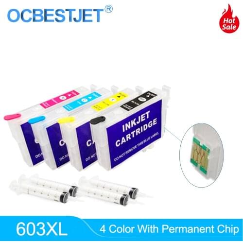 603XL T03A1 Refillable Ink Cartridge For Epson XP-2100 XP-2105 XP-3100 XP-3105 XP-4100 XP-4105 WF-2810 WF-2830 Inkjet Printer