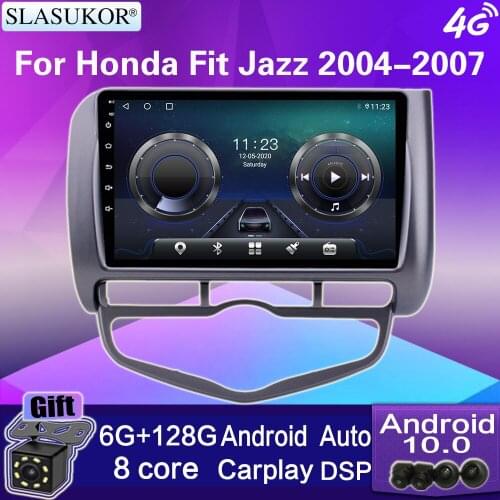 9'' For Honda Fit Jazz 2004-2007 360 Cameras Android 10 Touch Screen Media Player GPS Navigation Stereo Car Radio 2din No DVD