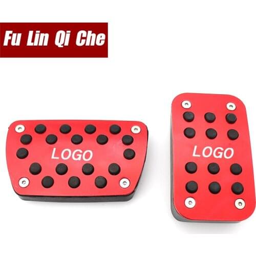 Aluminum alloy Car Fuel Brake Footrest Pedal Cover Accelerator Brake Foot Rest Pedals for Honda Civic 2016 - 2019 with logo