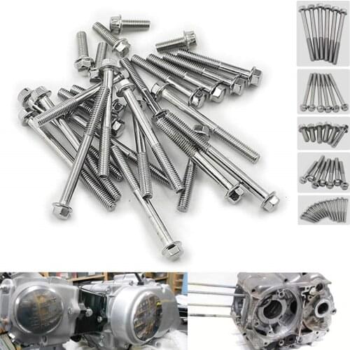 26 piece ENGINE SIDE CASE SCREWS BOLTS for Honda CL70 Scrambler 1969 - 1973 / CT70 Trail 1969 - 1980 / XL70 1974 - 1976