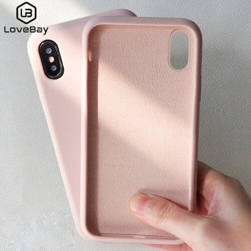 Lovebay Silicone Phone Case For iPhone SE 2020 X 7 8 6 6S Plus Soft TPU Candy Color Case For iPhone XS XR Xs Max 11 Pro Max