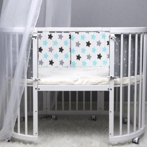 Baby Bumper Bed Cotton Soft Thicken Crib Bumpers One-piece Newborn Cot Bumper Protector Cushion Baby Room Decor Infant Bedding