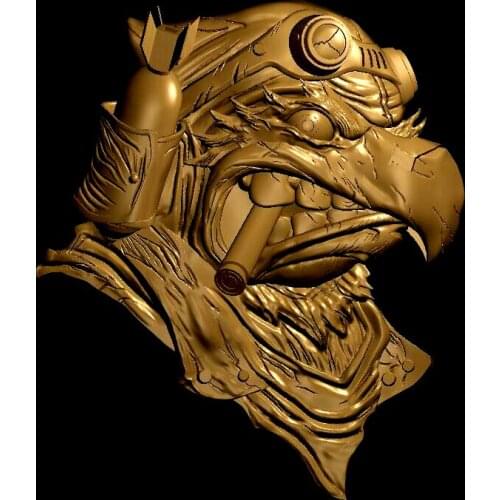 Eagle_Pilot 3d model STL relief for cnc 3d Relief Model STL Router 3 axis Engraver ArtCam Aspire animal Cut3D Vcarve