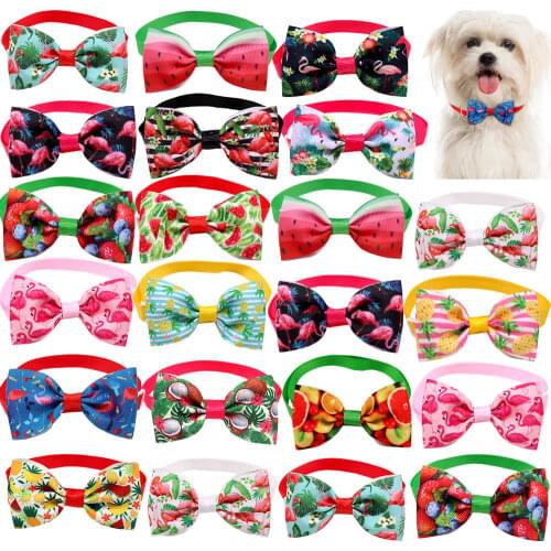 50/100pcs Spring Summer Dog Bow Ties Pet Dog Accessories Cat Dog Bowties Collars Neckties Pet Supplies