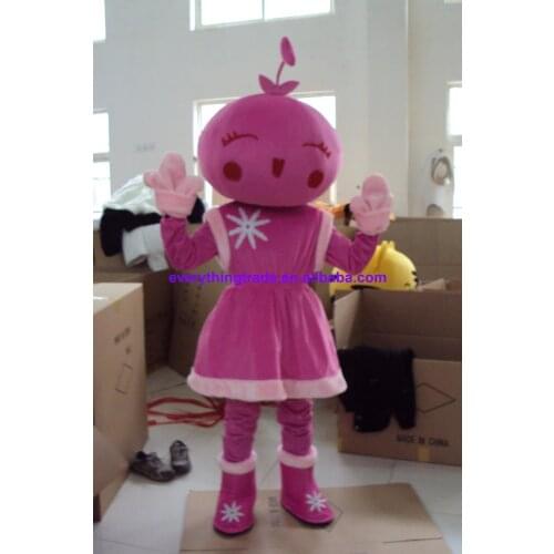 Hot sale Cute Adult lovely pink little doll mascot fancy dress costumes Halloween cartoon party costumes