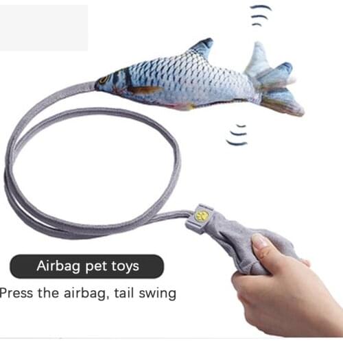 Cat Wagging Catnip Fish Toy Dancing Moving Floppy Fish Cats Toy Manual Simulation Cat Toy Electronic Pet Cat Toy