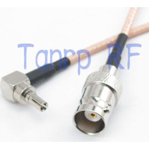 15CM Pigtail coaxial jumper cable RG316 cord 6inch BNC female jack to CRC9 male right angle RF adapter connector