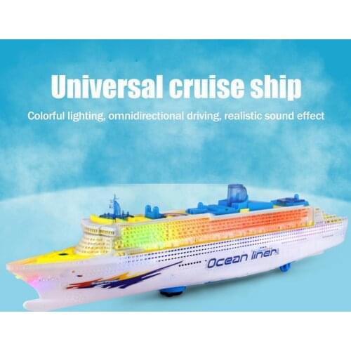 Simulation Ship Model Childrens Light And Music Cruise Ship Electric Toy Boat Universal E3H8