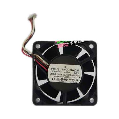NMB-MAT 2410ML-04W-B56 C01 DC 12V 0.26A 60x60x25mm 4-wire Server Cooling Fan