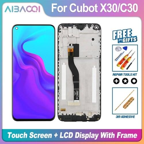 AiBaoQi New Original 6.4 Inch Touch Screen+2310X1080 LCD Display+Frame Assembly Replacement For Cubot X30/C30 Phone