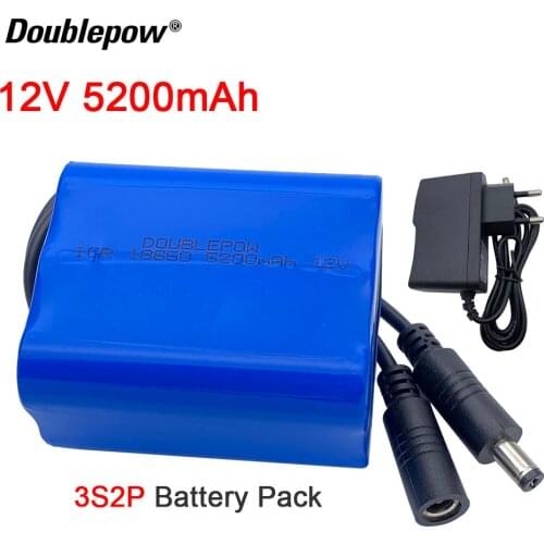Original 18650 battery 12V 5.2Ah 5200mAh 18650 Rechargeable batteries 12V BMS Lithium Battery pack with Protection Board