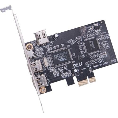 PCIE x1 to 1394 expansion card PCI-E 1X to 1394 card 4-port DV HD video capture card