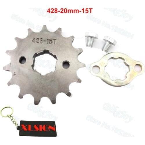 428 15 T Tooth 20mm ID Front Engine Sprocket for CRF XR 50 TTR SSR Dirt Pit Bike ATV Quad Go Kart Moped Buggy Scooter Motorcycle