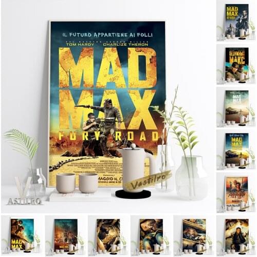 Mad Max Doomsday Fantasy Movie Poster Wasteland Style Action Adventure Wall Stickers Bar Club Background Decor Print Art Picture