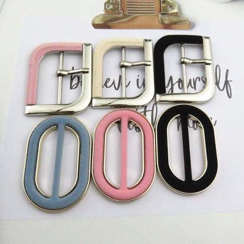 Velvet Fabric Tri-ring Adjust Belt Buckle 30mm/40mm/50mm Metal Square O Ring Roller Pin Buckle for Windbreaker Coat Bag Strap