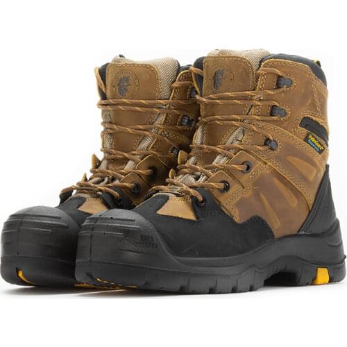 ROCKROOSTER AK869 8 inches Work Boots For Men Security Ankle Shoes Composite Toe Cap Boots Man Construction Shoes Safety Shoes