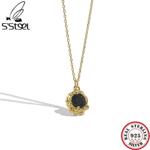 SSTEEL 925 Sterling Silver Necklaces And Pendant For Womens Designer Luxury Temperament Versatile Zircon Women Fine Jewelry