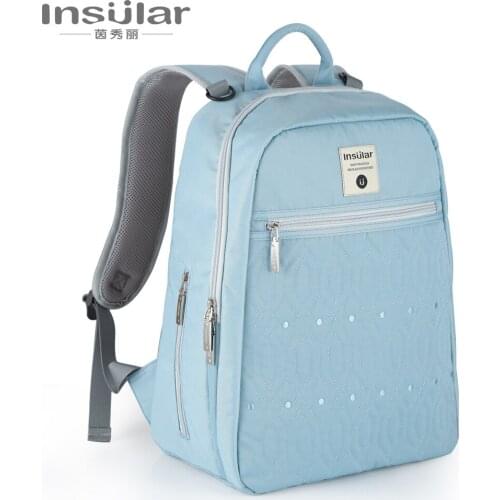 Insular Nappy Backpack Bag Mummy Large Capacity Stroller Bag Mom Baby Multi-function Waterproof Outdoor Travel Diaper Bags