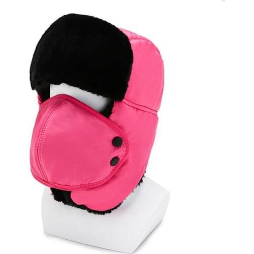 Cold Thickening Plus Velvet Leifeng Hat Men And Women Winter Outdoor Ear Protection Warm Cotton Hat Mask Nose Protection Hat