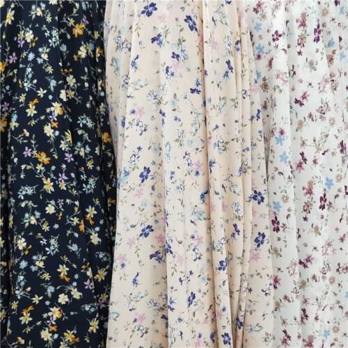 Dress Fabric Floral Printing Fabric Dress Skirt Pants Shirt Skin Friendly Breathable Sewing Material