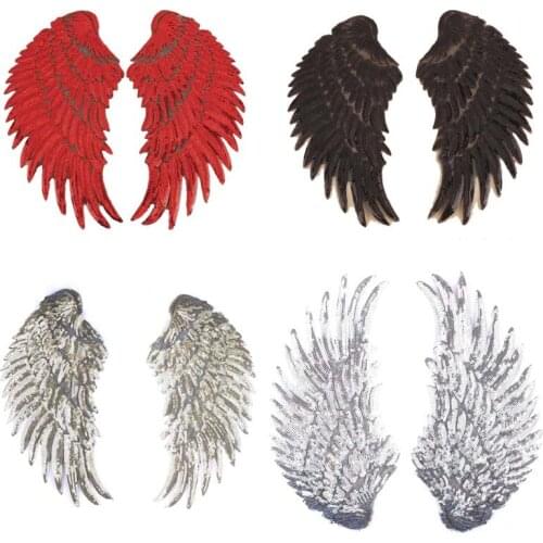 Angel Wings Patches for Clothing Big Patches For Clothing Large Patch Sequin Patch Diy Patch Sequin Applique Iron on Patch