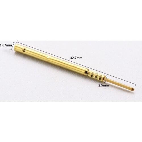 100Pcs Probe Needle R160-2W Test Needle PA160-A B D E H Q1 Q2 J G T Gold-plated Thimble Diameter 1.36mm Length 25.5mm
