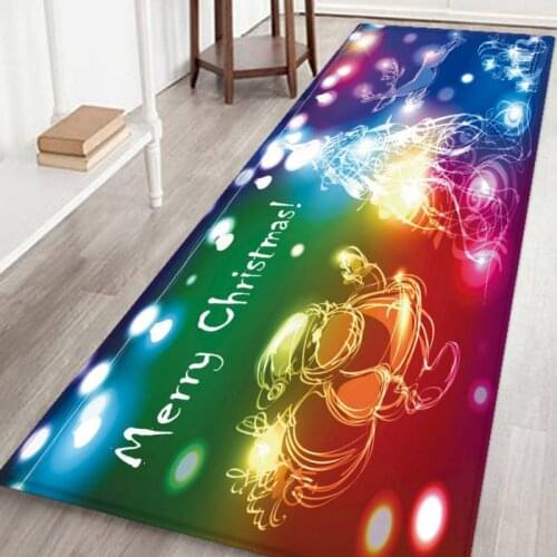 3D Christmas Thicken Carpet Small Rug for Home Hotel Xmas Decorative Mats Non Slip Rubber Back Bath Rug Absorbent Bath Mats PGM
