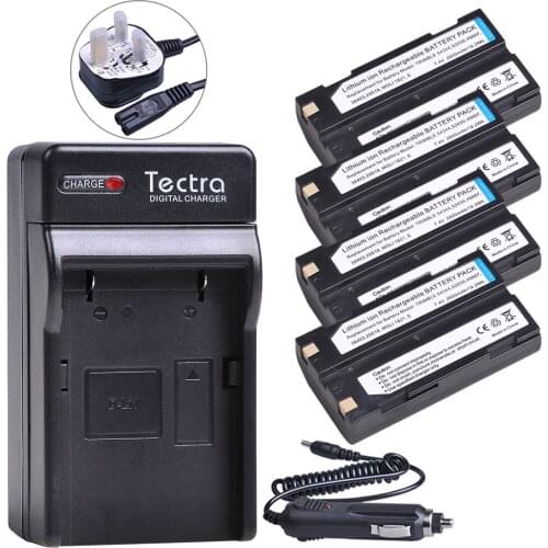 4PCS 2600mAh 54344 Battery+AC Wall Charger for Trimble 29518 46607 52030 38403 5700 5800 R7 R8 GNSS MT1000 GPS Receiver