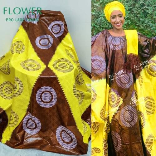 5 Yards 100% Cotton Shiny Bazin Riche Fabric For Men Or Women Clothing 2021 Top Quality French Printed Bazin Riche Brocade