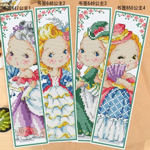 647-650 Bookmark Princess DIY Craft Stich Set Cross Stitch Needlework Embroidery Crafts Counted Cross-Stitching Kit