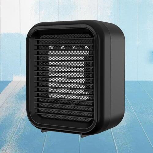 800W Electric Wall Heater Mini Portable Plug-in Personal Space Warmer for Indoor Heating Camping Any Place Adjustable Thermostat