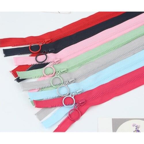 A1 Sewing supplies No.3 resin open end zipper childrens down jacket zipper 60cm color with lock opening baby zipper