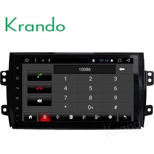 Krando Android 7.1 9" (no dvd) car navigation gps for suzuki sx4 for Fiat Sedici Hatchback 2006-2012 radio multimedia system