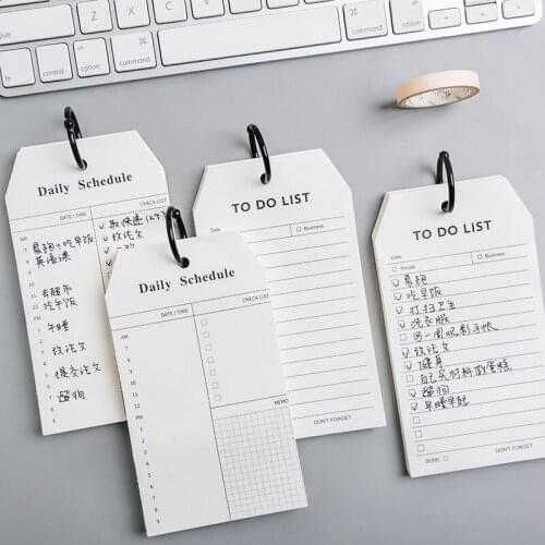 50 Sheets Simple Wireless Book To Do List Daily Schedule Memo Pad Steno Notebook Planner Agenda Easy To Take E6456