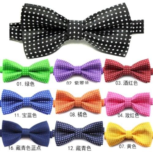 Childrens bow tie, boy tide baby bow tie, pet show wave point Korea version of solid color DD