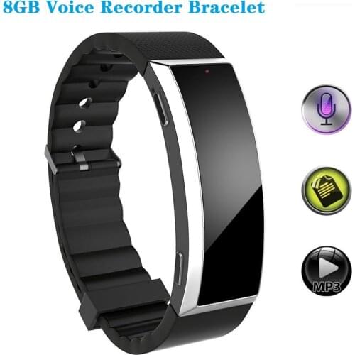 8GB Voice Recorder Watch Audio Activated Wrist Recording Device for Lectures 20 Hours Working Easy One Button Operation