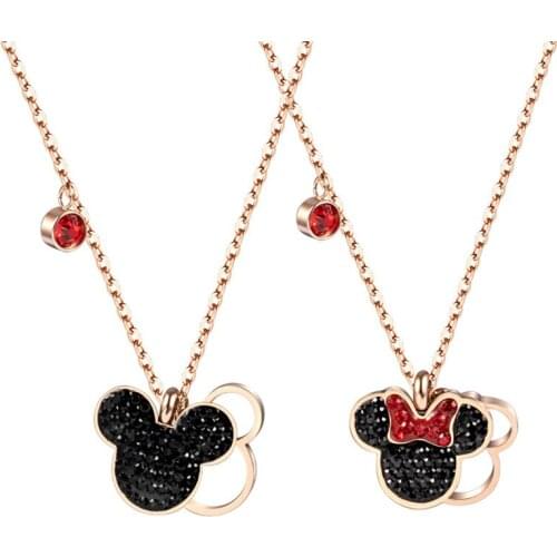 Disney Cartoon Mickey mouse Lady Doll Accessories necklace jewelry women gift Clothing accessories pendant chain