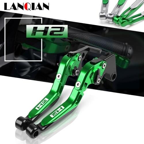 For Kawasaki H2 H2R Motorcycle Aluminum Adjustable Folding Extendable Brake Clutch Levers H2 H2 R 2015-2016 Accessories