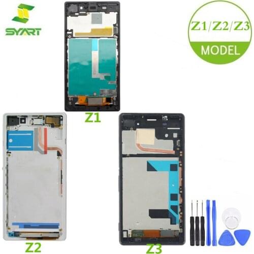 For Sony Xperia Z1 L39 L39H LCD Display Touch Screen Digitizer Assembly With Frame Replacement Parts + Tools For Xperia Z1 Z2 Z3